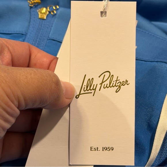 Lilly Pulitzer NWT Size 14 Morelle Blue Carlynn Strapless Satin Mini Dress Party - Picture 5 of 9